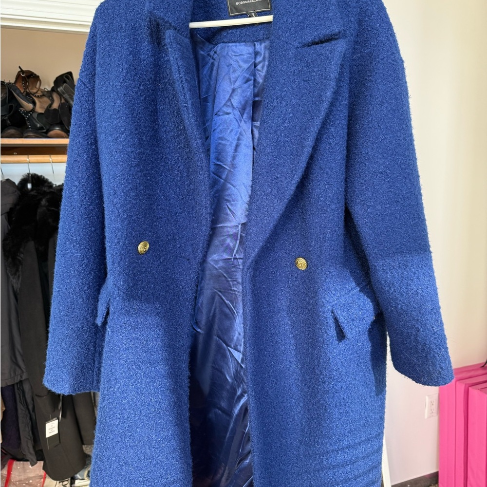 Elegant Blue Women's Coat